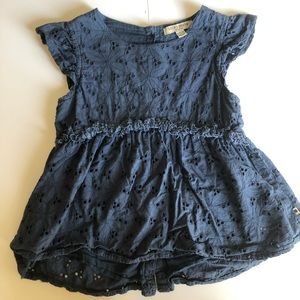 Lucky Brand Girl Short Sleeve Small Button Back